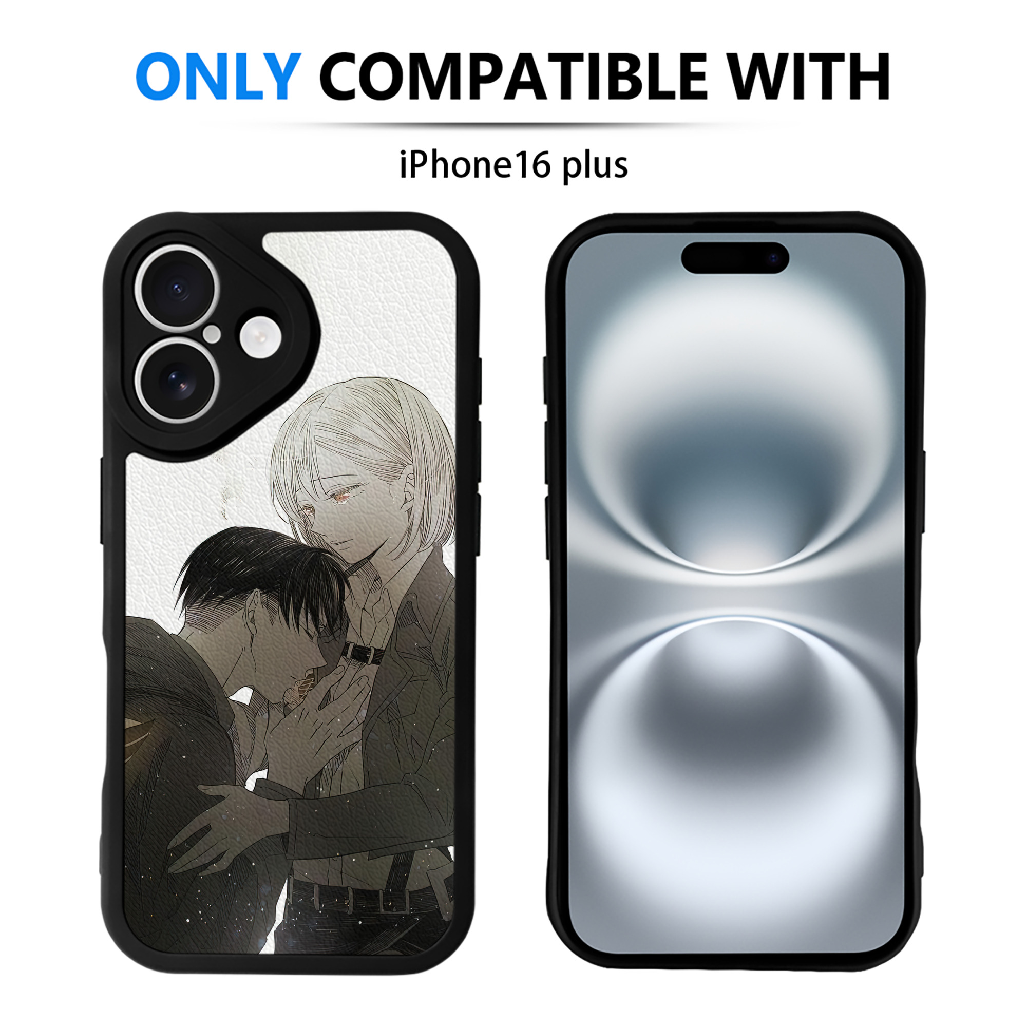 （画像用） 進撃の巨人 Attack on Titan 【iPhone 16シリーズ対応】シリコンスマホケース（レザー調） 材質：シリコン